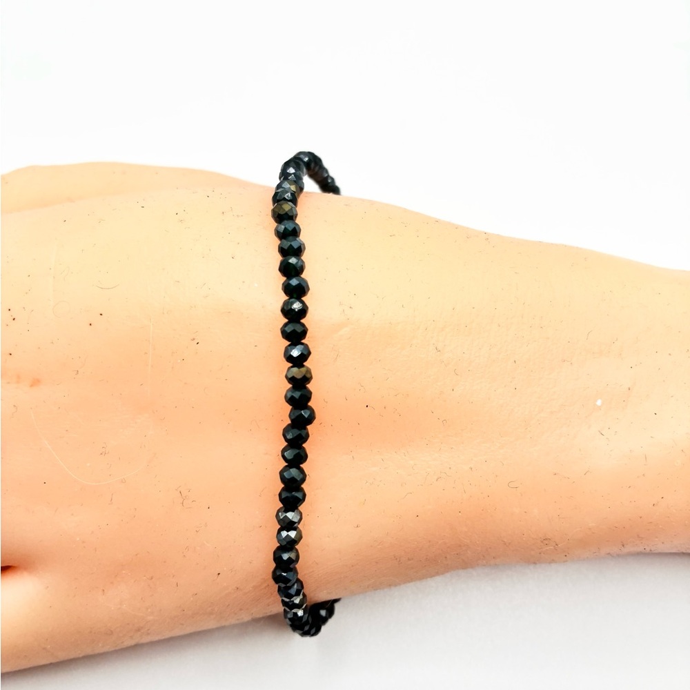 Black Beaded Bracelet